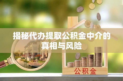 苏州揭秘代办提取公积金中介的真相与风险